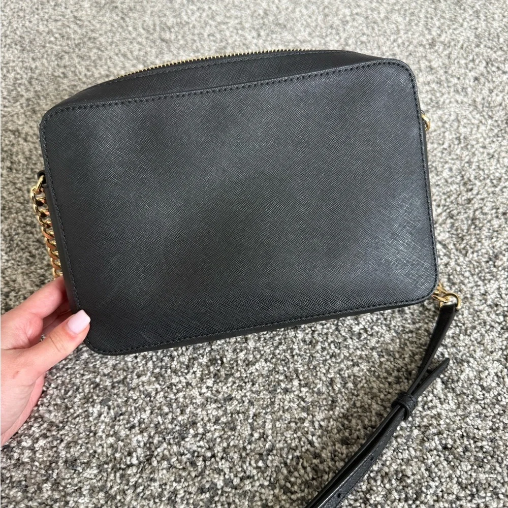 Michael Kors Black and Gold Crossbody Bag - Picture 4 of 5